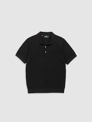 Rodd & Gunn Black Masons Flat Knit Polo Shirt - Image 4 of 5