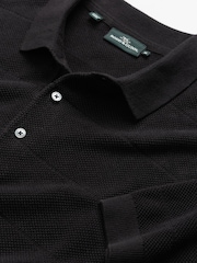 Rodd & Gunn Black Masons Flat Knit Polo Shirt - Image 5 of 5