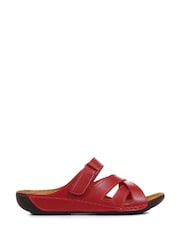 Pavers Red Ladies Touch Fasten Mules - Image 1 of 5