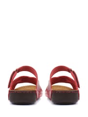 Pavers Red Ladies Touch Fasten Mules - Image 2 of 5