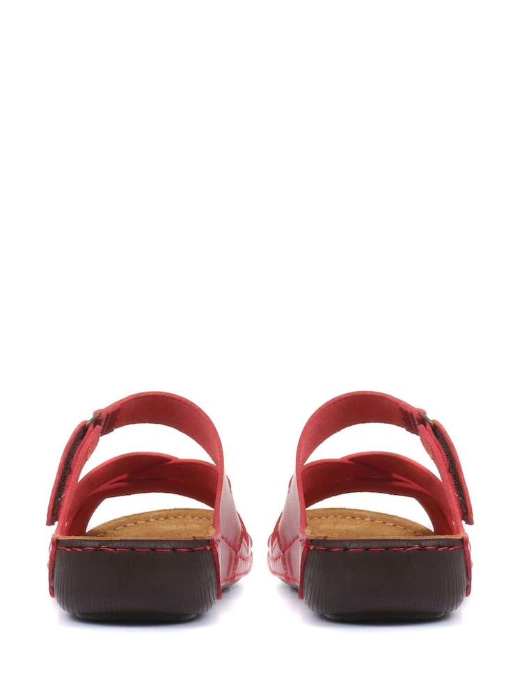 Rojo - Chinelas con cierre de velcro para mujer de Pavers - Imagen 2 de 5 Rojo - Chinelas con cierre de velcro para mujer de Pavers - Imagen 2 de 5