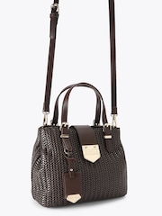 Carvela Dark Brown Maria Mini Weave Bag - Image 2 of 4