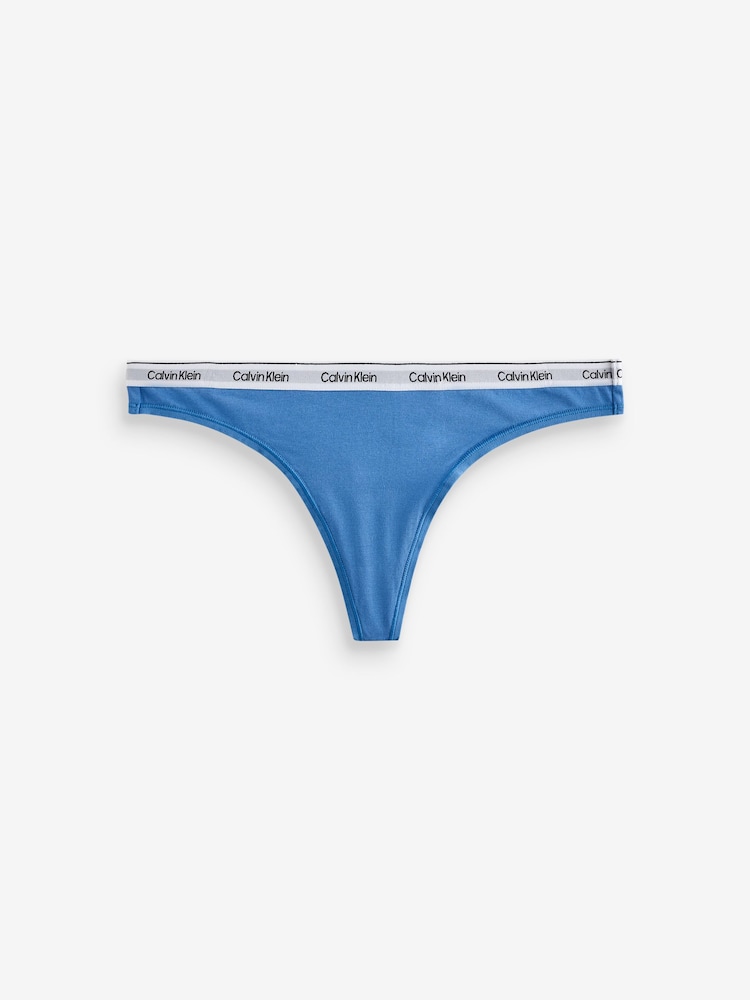 Calvin Klein Blue Icon Logo Thongs - Image 2 of 2