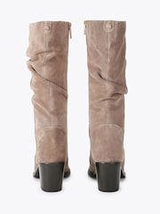 Carvela Nude Secilly Suede Mid Calf Boots - Image 2 of 3