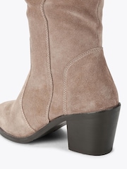 Carvela Nude Secilly Suede Mid Calf Boots - Image 3 of 3