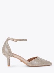 Carvela Gold Standard Fit Shinier Court Emebellished Heeled Shoes - Image 1 of 4