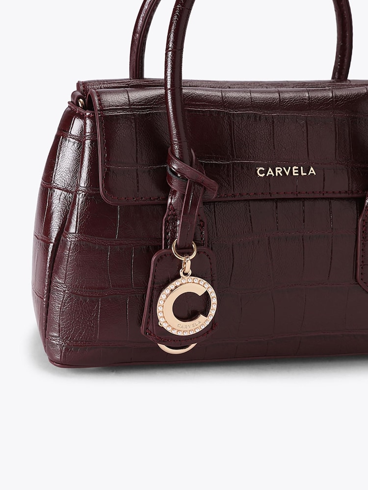 Красный - Carvela Arenella Croc Mini Tote Bag - Изображение 4 4