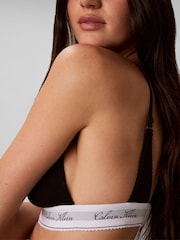 Calvin Klein Black Triangle Bra - Icon Cotton Modal - Image 4 of 7