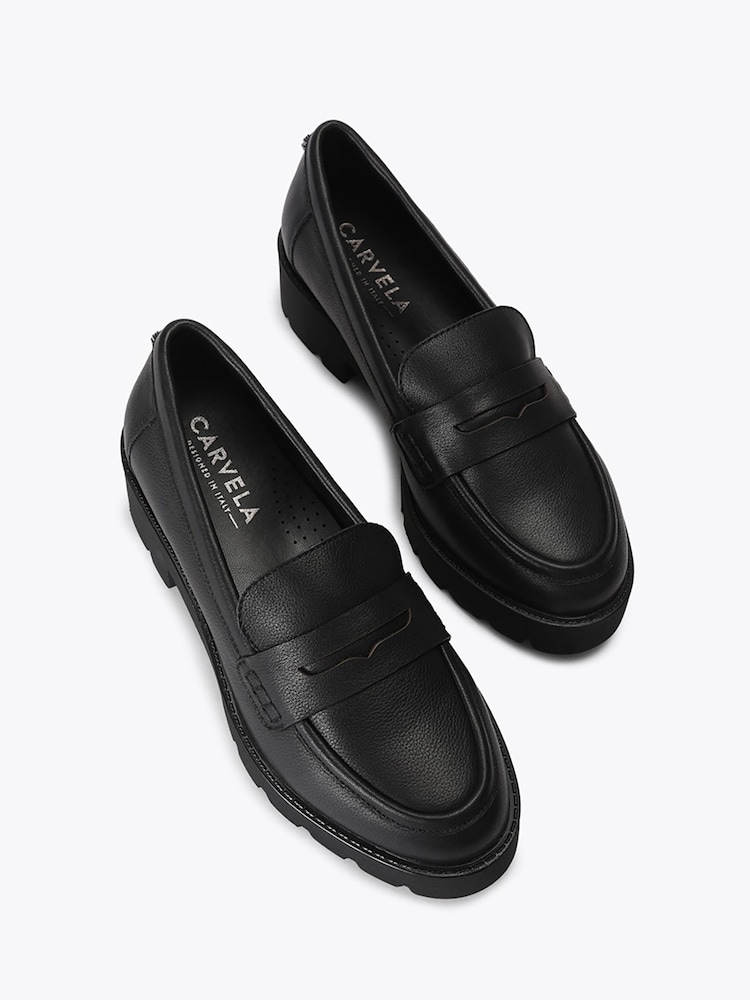Carvela Snap Chunky Leather Loafer Shoes - 4суретінің 2 суреті
