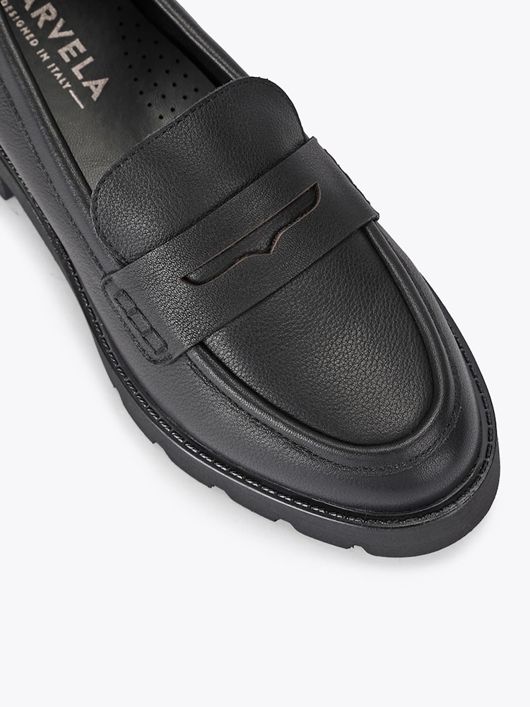 Carvela Snap Chunky Leather Loafer Shoes - 4суретінің 4 суреті