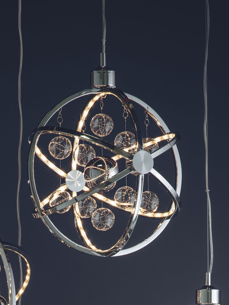 Gallery Home Silver Moory Ceiling Light Pendant - Image 1 of 2