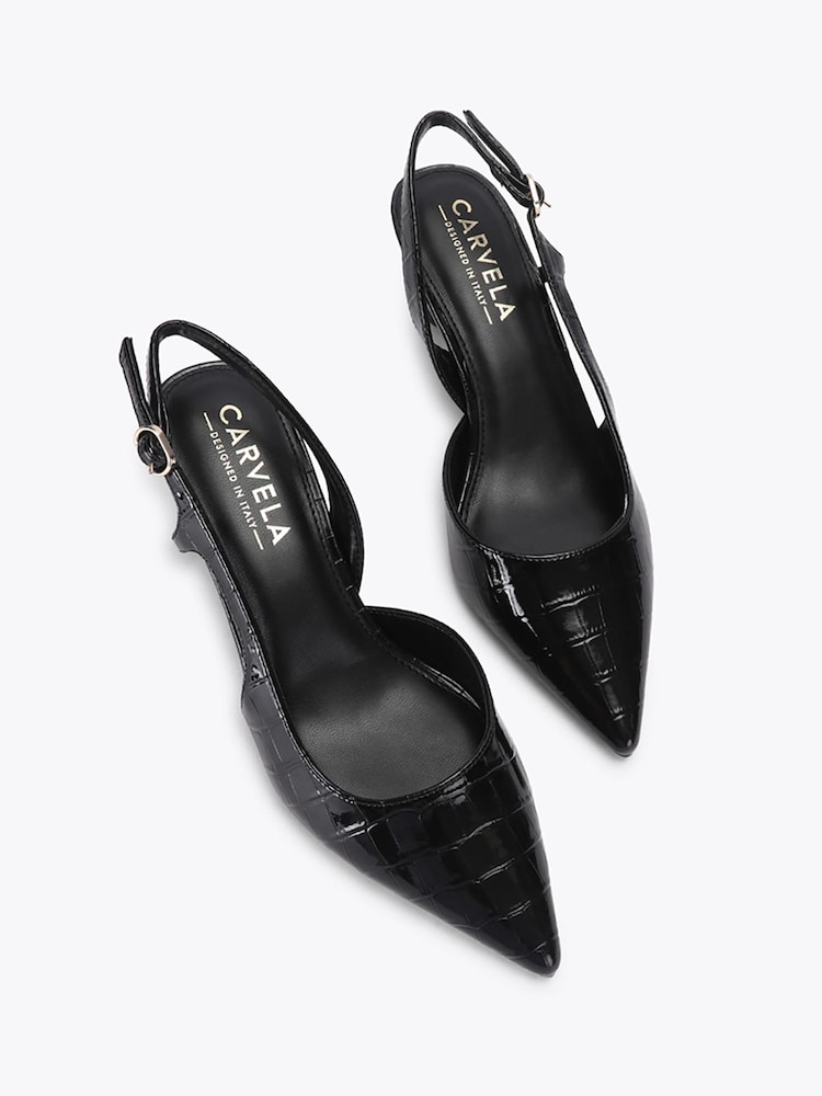 Carvela Black Alina Sling Heeled Shoes - Image 2 of 4