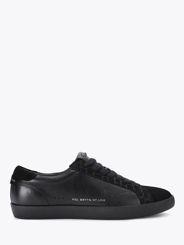 Kurt Geiger London Black Strand Leather Trainers - Image 1 of 4 Kurt Geiger London Black Strand Leather Trainers - Image 1 of 4