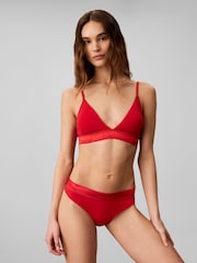 Calvin Klein Red Metallic Thong - Icon Cotton Modal - Image 1 of 6