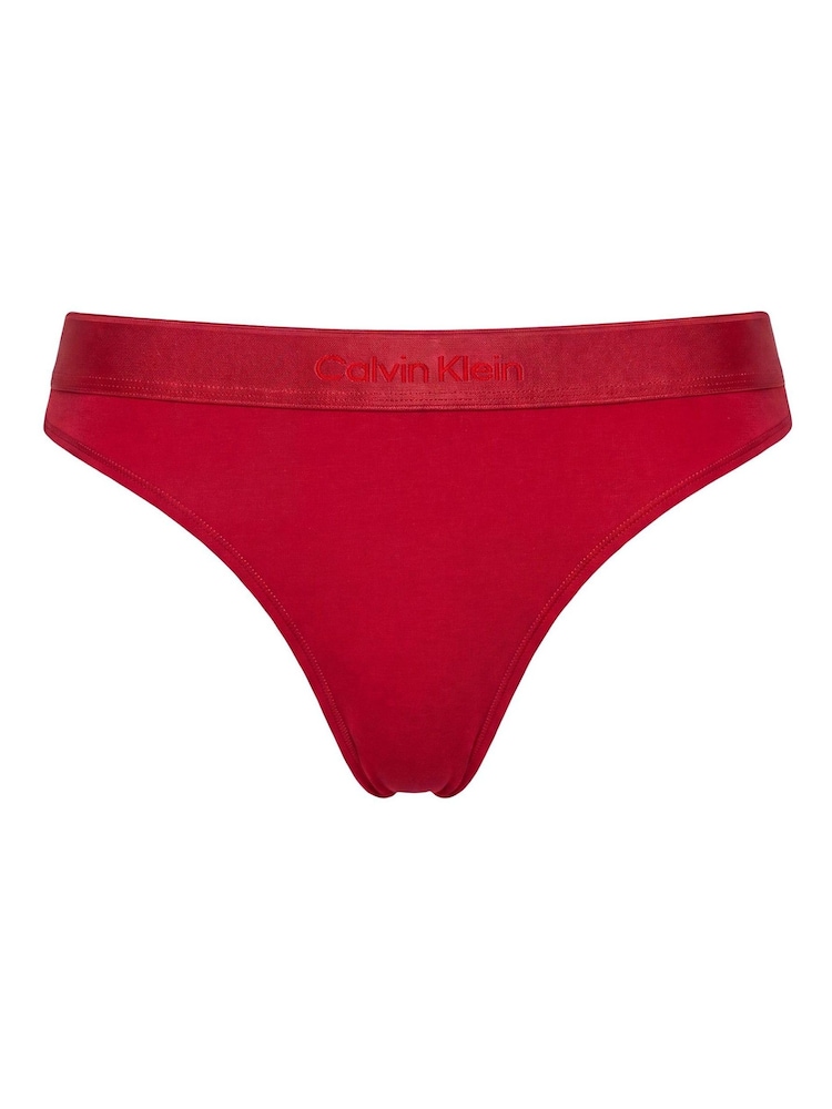 Calvin Klein Red Metallic Thong - Icon Cotton Modal - Image 6 of 6 Calvin Klein Red Metallic Thong - Icon Cotton Modal - Image 6 of 6