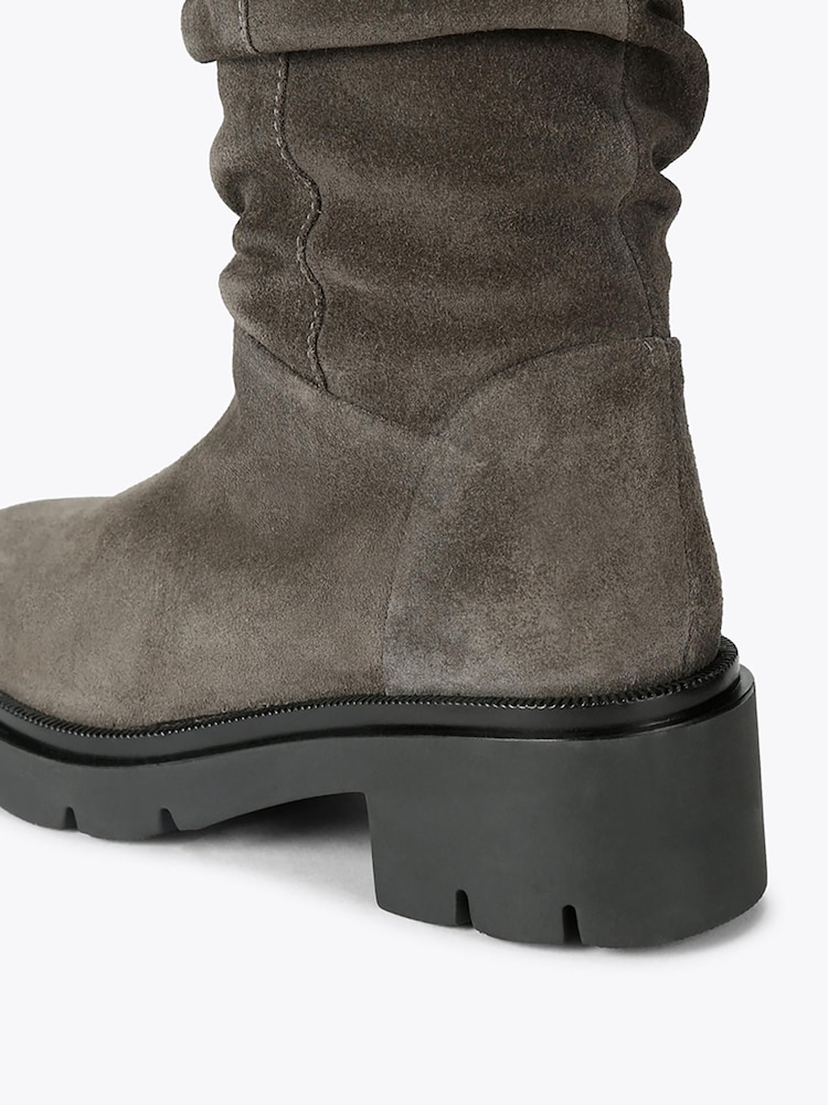 Carvela Grey Cara Slouch Suede Knee Boots - Image 4 of 4 Carvela Grey Cara Slouch Suede Knee Boots - Image 4 of 4