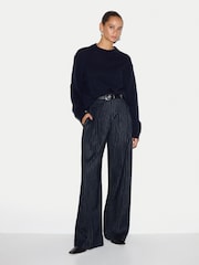 Jigsaw Blue Merino Cashmere Relaxed Jumper - Image 3 of 6
