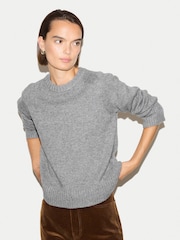 Gris - Pull en laine et cachemire Jigsaw - Image 1 sur 5