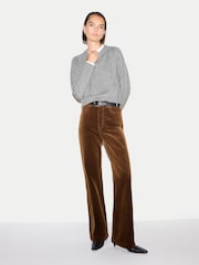 Gris - Pull en laine et cachemire Jigsaw - Image 3 sur 5