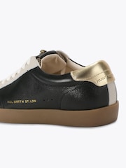 Kurt Geiger London Black/Brown Strand Leather Trainers - Image 3 of 4