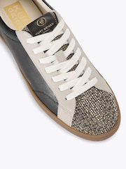 Kurt Geiger London Black/Brown Strand Leather Trainers - Image 4 of 4
