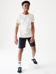 adidas Originals Cream 100% Cotton 3-Stripes T-Shirt - Image 4 of 9
