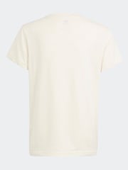 adidas Originals Cream 100% Cotton 3-Stripes T-Shirt - Image 7 of 9