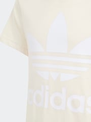 adidas Originals Cream 100% Cotton 3-Stripes T-Shirt - Image 8 of 9