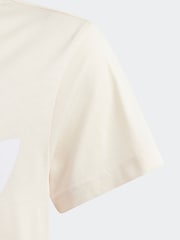 adidas Originals Cream 100% Cotton 3-Stripes T-Shirt - Image 9 of 9