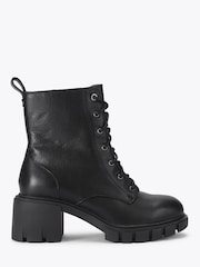 Carvela Black Ignite Lace Up Leather Ankle Boots - Image 1 of 5
