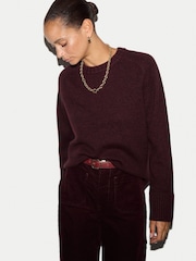Jigsaw Red Wool Cashmere Saddle Jumper - Image 1 of 6