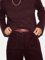 Jigsaw Red Wool Cashmere Saddle Jumper - Image 2 of 6