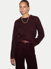 Jigsaw Red Wool Cashmere Saddle Jumper - Image 3 of 6