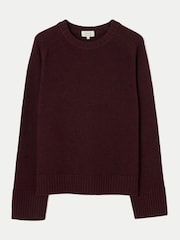 Jigsaw Red Wool Cashmere Saddle Jumper - Image 6 of 6