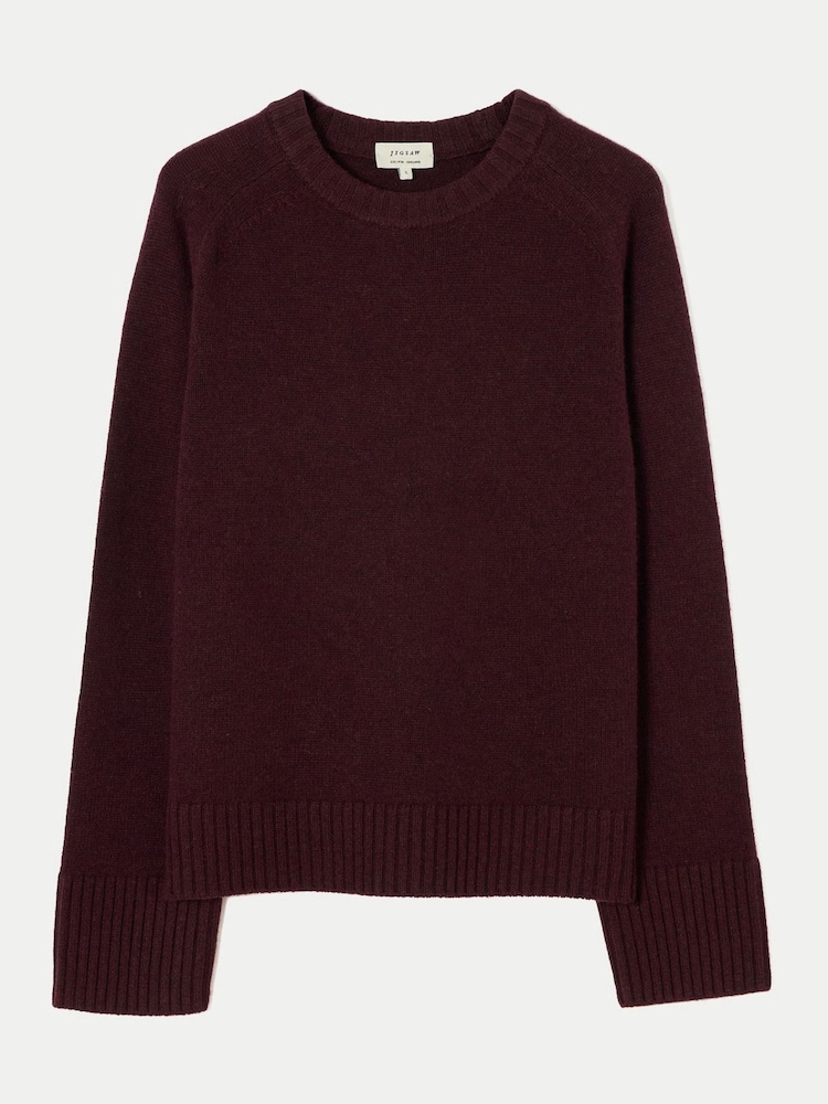 Jigsaw Red Wool Cashmere Saddle Jumper - Image 6 of 6