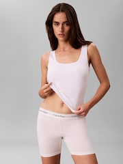 Calvin Klein White Rib Cotton Tank Tops 3 Pack - Image 2 of 6