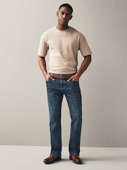 Blue Washed Bootcut Belted Authentic Jeans - Image 2 of 9