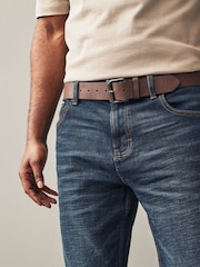 Blue Washed Bootcut Belted Authentic Jeans - Image 5 of 9