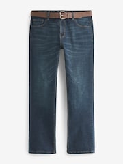 Blue Washed Bootcut Belted Authentic Jeans - Image 6 of 9
