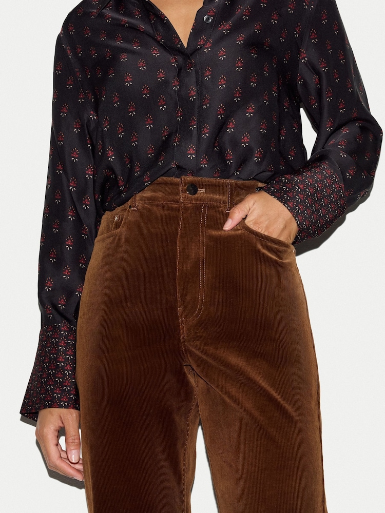 Jigsaw Brown Clive Cord Trousers - Image 2 of 4 Jigsaw Brown Clive Cord Trousers - Image 2 of 4