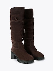 Carvela Brown Ignite Slouch Suede Knee Boots - Image 2 of 4