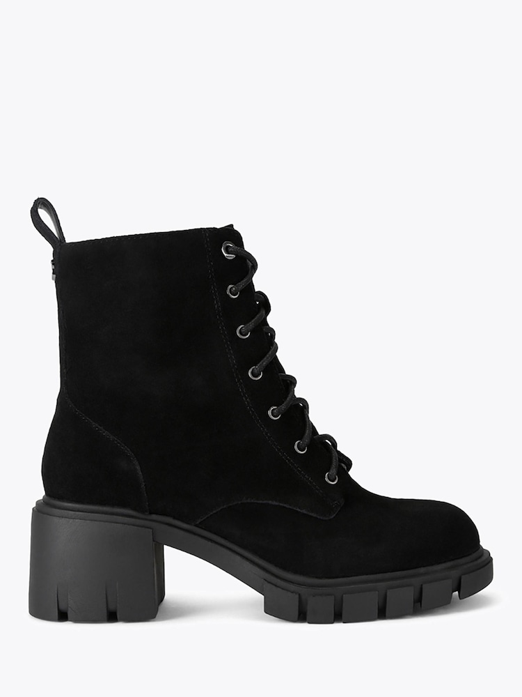 Carvela Black Ignite Lace Up Suede Boots - Image 1 of 4