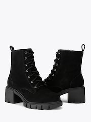 Carvela Black Ignite Lace Up Suede Boots - Image 4 of 4