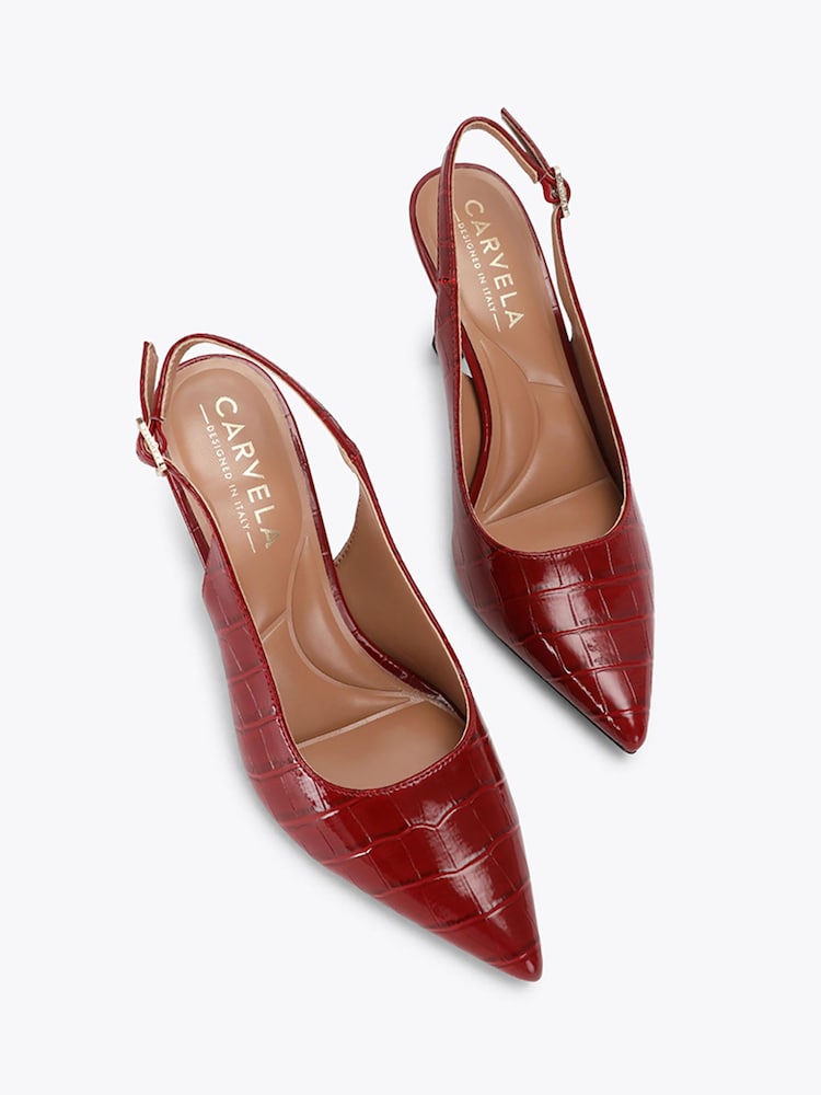 Carvela Corletta Sling Court Heeled Croc Shoes - 4суретінің 2 суреті Carvela Corletta Sling Court Heeled Croc Shoes - 4суретінің 2 суреті