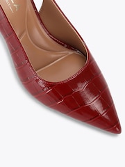 Carvela Corletta Sling Court Heeled Croc Shoes - 4суретінің 3 суреті