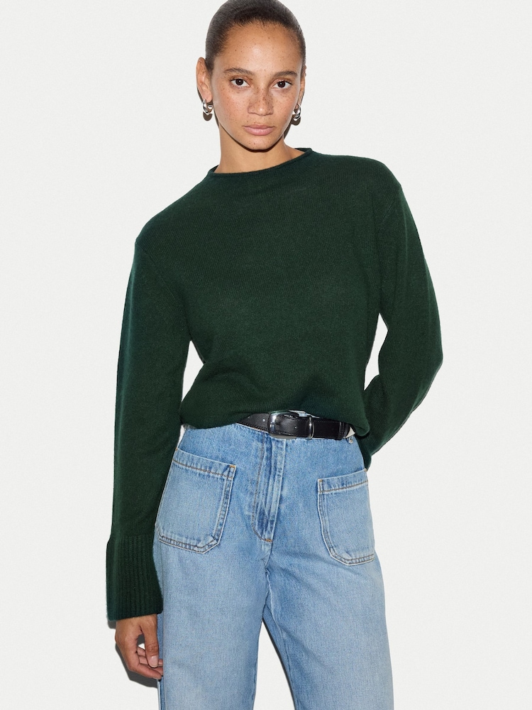 Grön - Jigsaw Cloud Cashmere Eldon Jumper - Bild 1 av 4