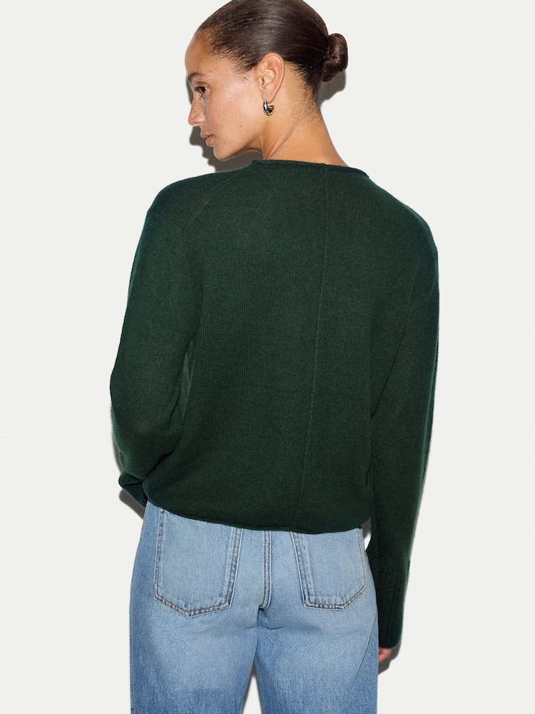 Grön - Jigsaw Cloud Cashmere Eldon Jumper - Bild 4 av 4