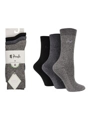 Pringle Black Twist Yarn Ribbed Leisure Socks 3 Pack - Image 1 of 5
