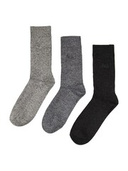 Pringle Black Twist Yarn Ribbed Leisure Socks 3 Pack - Image 4 of 5