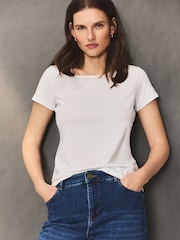 The White Company White The Layering Short Sleeve T-Shirt - Image 1 of 4